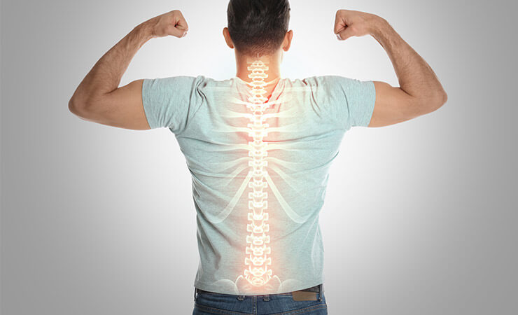 Amélioration de la posture de la colonne vertébrale chez un patient.